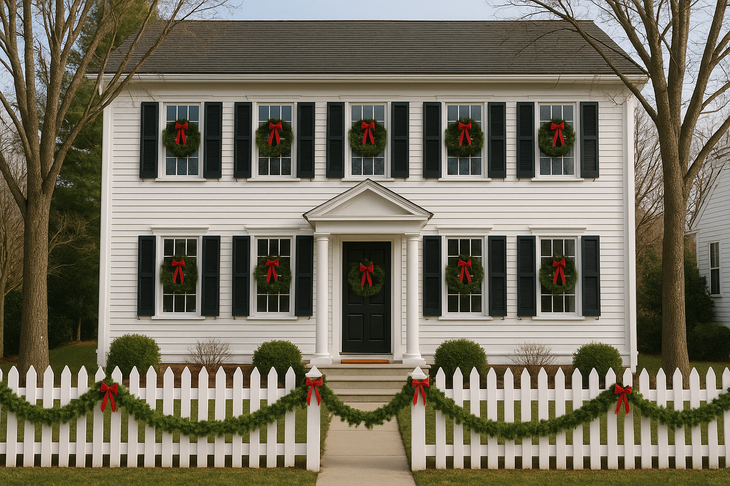 16" Mixed Evergreen Wreath with Pinecones