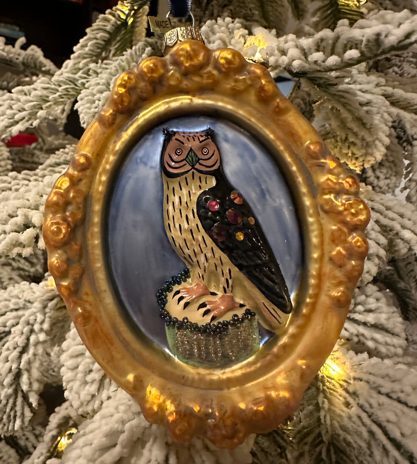 Framed Owl Ornament
