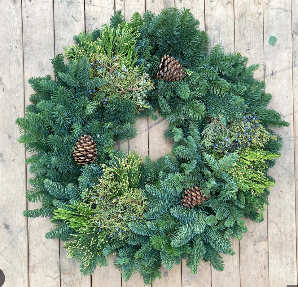 24" Mixed Evergreen Wreath
