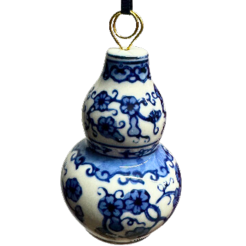 Mini Ginger Jar Ornament / Place card Holder (Double-Gourd)