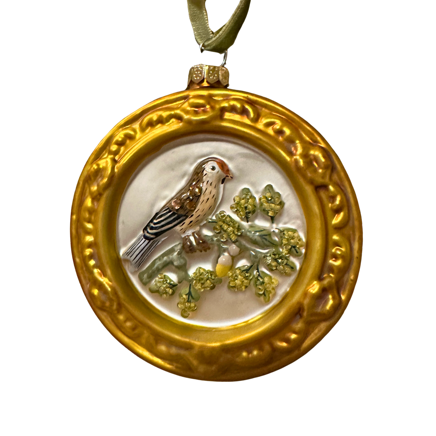 Framed Forest Bird Ornament