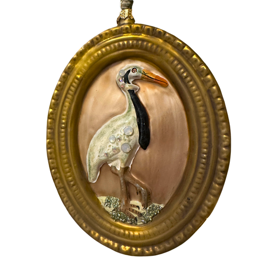 Framed Crane Ornament