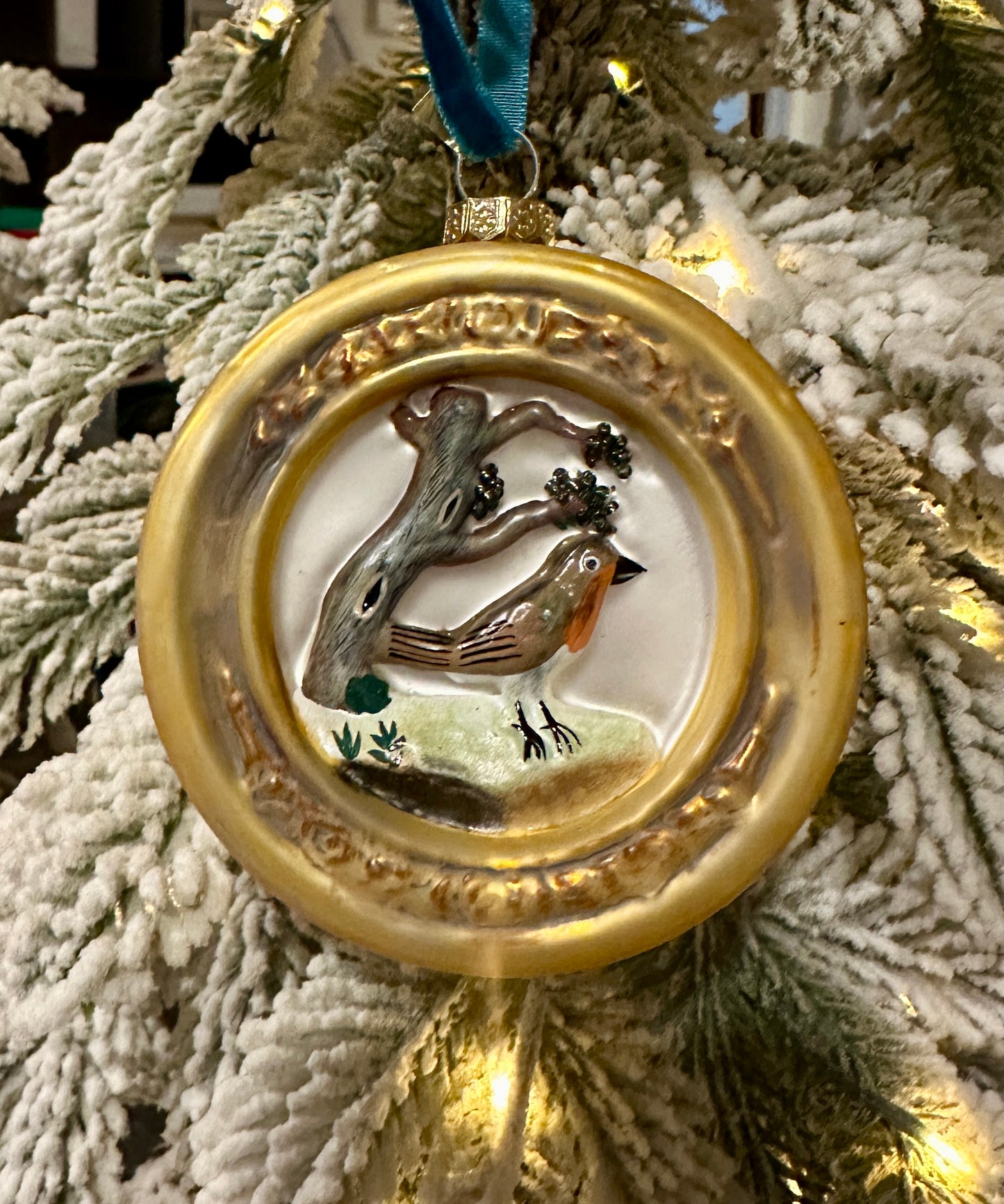 Framed Robin Ornament