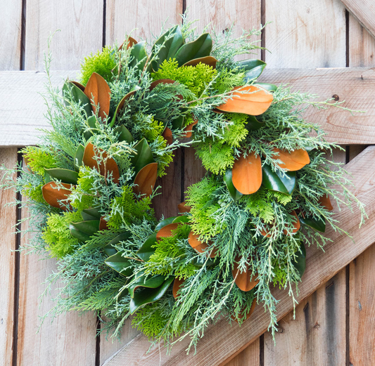 Fresh Bunches Magnolia Wreath