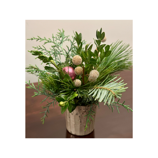 Mini Holiday Evergreen Arrangement